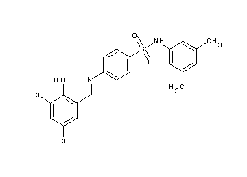 4-[(3,5-dichloro-2-hydroxybenzylidene)amino]-N-(3,5-dimethylphenyl)benzenesulfonamide