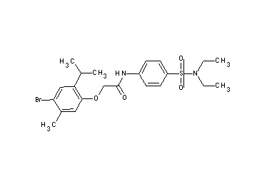 2-(4-bromo-2-isopropyl-5-methylphenoxy)-N-{4-[(diethylamino)sulfonyl]phenyl}acetamide