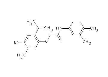 2-(4-bromo-2-isopropyl-5-methylphenoxy)-N-(3,4-dimethylphenyl)acetamide