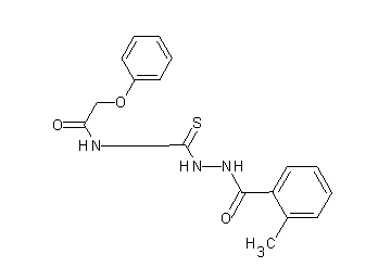 N-{[2-(2-methylbenzoyl)hydrazino]carbonothioyl}-2-phenoxyacetamide - Click Image to Close