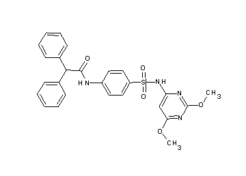N-(4-{[(2,6-dimethoxy-4-pyrimidinyl)amino]sulfonyl}phenyl)-2,2-diphenylacetamide
