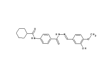 N-(4-{[2-(3-hydroxy-4-methoxybenzylidene)hydrazino]carbonyl}phenyl)cyclohexanecarboxamide