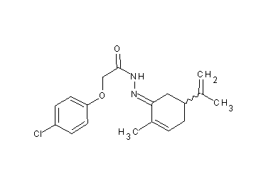 2-(4-chlorophenoxy)-N'-(5-isopropenyl-2-methyl-2-cyclohexen-1-ylidene)acetohydrazide