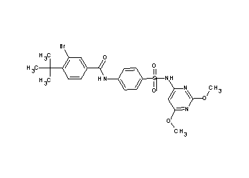 3-bromo-4-tert-butyl-N-(4-{[(2,6-dimethoxy-4-pyrimidinyl)amino]sulfonyl}phenyl)benzamide