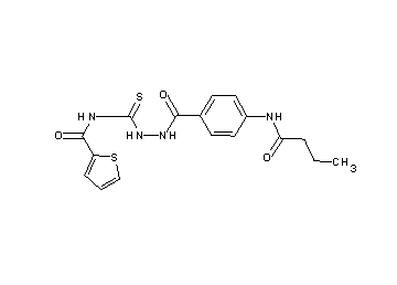 N-({2-[4-(butyrylamino)benzoyl]hydrazino}carbonothioyl)-2-thiophenecarboxamide - Click Image to Close