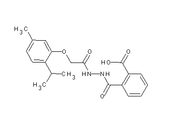 2-({2-[(2-isopropyl-5-methylphenoxy)acetyl]hydrazino}carbonyl)benzoic acid