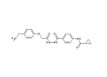 N-[4-({2-[(4-ethylphenoxy)acetyl]hydrazino}carbonyl)phenyl]cyclopropanecarboxamide