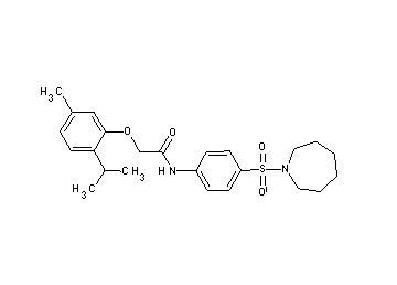 N-[4-(1-azepanylsulfonyl)phenyl]-2-(2-isopropyl-5-methylphenoxy)acetamide