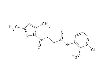 N-(3-chloro-2-methylphenyl)-4-(3,5-dimethyl-1H-pyrazol-1-yl)-4-oxobutanamide