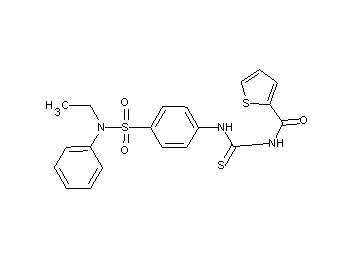 N-{[(4-{[ethyl(phenyl)amino]sulfonyl}phenyl)amino]carbonothioyl}-2-thiophenecarboxamide