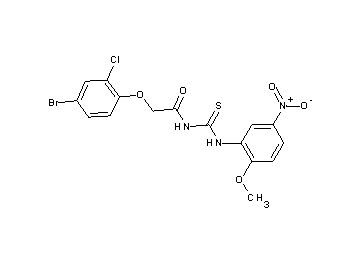 2-(4-bromo-2-chlorophenoxy)-N-{[(2-methoxy-5-nitrophenyl)amino]carbonothioyl}acetamide