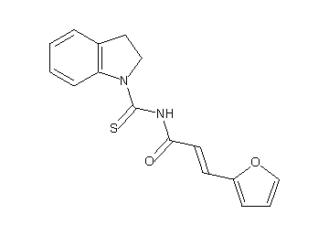 N-(2,3-dihydro-1H-indol-1-ylcarbonothioyl)-3-(2-furyl)acrylamide