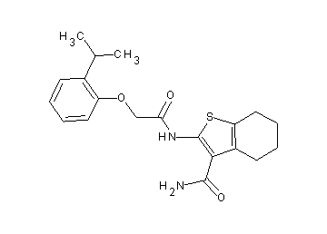 2-{[(2-isopropylphenoxy)acetyl]amino}-4,5,6,7-tetrahydro-1-benzothiophene-3-carboxamide