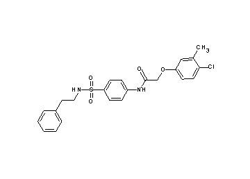 2-(4-chloro-3-methylphenoxy)-N-(4-{[(2-phenylethyl)amino]sulfonyl}phenyl)acetamide