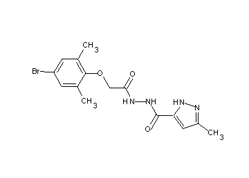 N'-[(4-bromo-2,6-dimethylphenoxy)acetyl]-3-methyl-1H-pyrazole-5-carbohydrazide