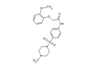 2-(2-methoxyphenoxy)-N-{4-[(4-methyl-1-piperazinyl)sulfonyl]phenyl}acetamide