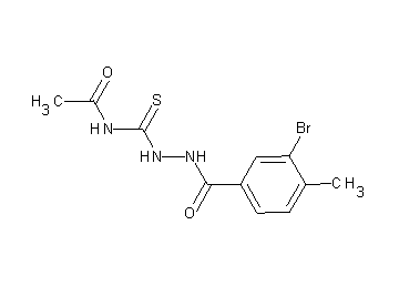 N-{[2-(3-bromo-4-methylbenzoyl)hydrazino]carbonothioyl}acetamide