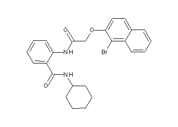 2-({[(1-bromo-2-naphthyl)oxy]acetyl}amino)-N-cyclohexylbenzamide
