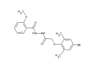 N'-[(4-bromo-2,6-dimethylphenoxy)acetyl]-2-methoxybenzohydrazide