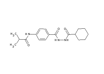 N-(4-{[2-(cyclohexylcarbonyl)hydrazino]carbonyl}phenyl)-2-methylpropanamide