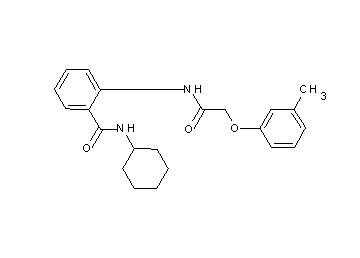 N-cyclohexyl-2-{[(3-methylphenoxy)acetyl]amino}benzamide