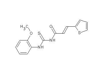N-{[(2-methoxyphenyl)amino]carbonothioyl}-3-(2-thienyl)acrylamide - Click Image to Close