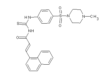 N-[({4-[(4-methyl-1-piperazinyl)sulfonyl]phenyl}amino)carbonothioyl]-3-(1-naphthyl)acrylamide