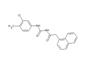 N-{[(3-chloro-4-methylphenyl)amino]carbonothioyl}-2-(1-naphthyl)acetamide