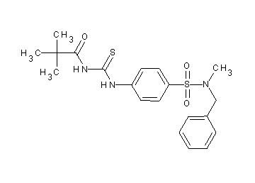 N-{[(4-{[benzyl(methyl)amino]sulfonyl}phenyl)amino]carbonothioyl}-2,2-dimethylpropanamide