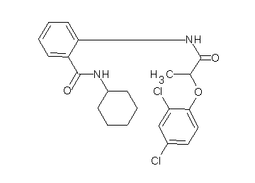 N-cyclohexyl-2-{[2-(2,4-dichlorophenoxy)propanoyl]amino}benzamide