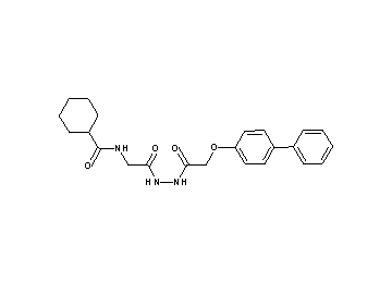 N-(2-{2-[(4-biphenylyloxy)acetyl]hydrazino}-2-oxoethyl)cyclohexanecarboxamide (non-preferred name) - Click Image to Close