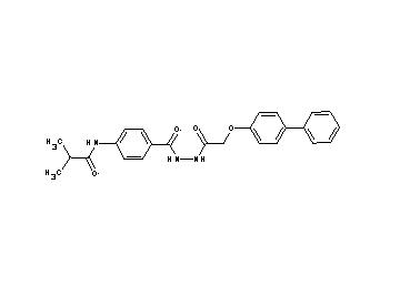 N-[4-({2-[(4-biphenylyloxy)acetyl]hydrazino}carbonyl)phenyl]-2-methylpropanamide