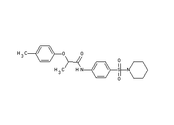 2-(4-methylphenoxy)-N-[4-(1-piperidinylsulfonyl)phenyl]propanamide