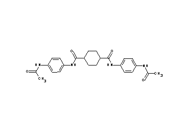 N,N'-bis[4-(acetylamino)phenyl]-1,4-cyclohexanedicarboxamide