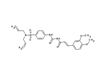 N-[({4-[(diallylamino)sulfonyl]phenyl}amino)carbonothioyl]-3-(3,4-dimethoxyphenyl)acrylamide - Click Image to Close