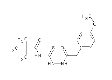 N-({2-[(4-methoxyphenyl)acetyl]hydrazino}carbonothioyl)-2,2-dimethylpropanamide - Click Image to Close