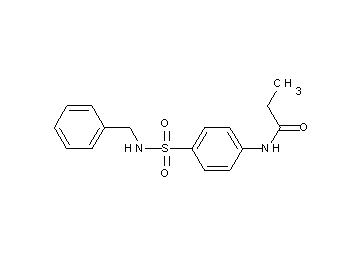 N-{4-[(benzylamino)sulfonyl]phenyl}propanamide
