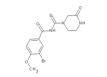 3-bromo-4-methoxy-N-[(3-oxo-1-piperazinyl)carbonothioyl]benzamide