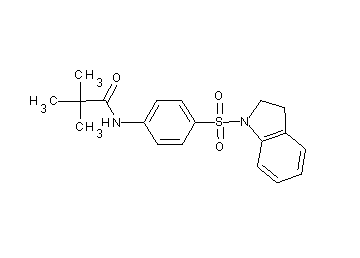 N-[4-(2,3-dihydro-1H-indol-1-ylsulfonyl)phenyl]-2,2-dimethylpropanamide