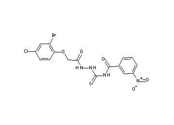 N-({2-[(2-bromo-4-chlorophenoxy)acetyl]hydrazino}carbonothioyl)-3-nitrobenzamide