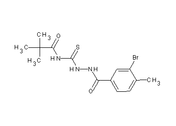 N-{[2-(3-bromo-4-methylbenzoyl)hydrazino]carbonothioyl}-2,2-dimethylpropanamide