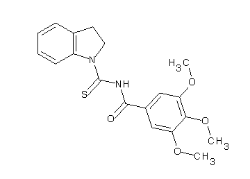 N-(2,3-dihydro-1H-indol-1-ylcarbonothioyl)-3,4,5-trimethoxybenzamide