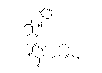 2-(3-methylphenoxy)-N-{4-[(1,3-thiazol-2-ylamino)sulfonyl]phenyl}propanamide