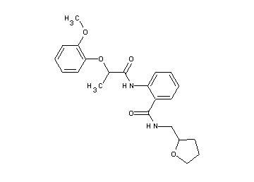 2-{[2-(2-methoxyphenoxy)propanoyl]amino}-N-(tetrahydro-2-furanylmethyl)benzamide