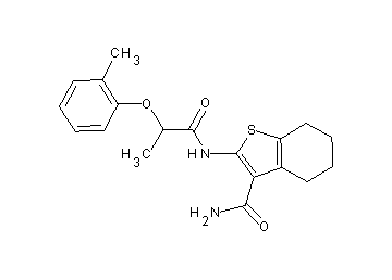 2-{[2-(2-methylphenoxy)propanoyl]amino}-4,5,6,7-tetrahydro-1-benzothiophene-3-carboxamide - Click Image to Close