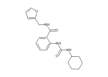 2-{[(cyclohexylamino)carbonyl]amino}-N-(2-furylmethyl)benzamide
