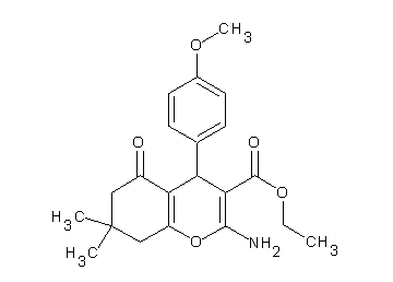 ethyl 2-amino-4-(4-methoxyphenyl)-7,7-dimethyl-5-oxo-5,6,7,8-tetrahydro-4H-chromene-3-carboxylate
