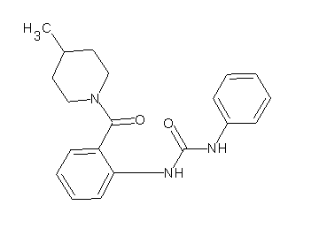 N-{2-[(4-methyl-1-piperidinyl)carbonyl]phenyl}-N'-phenylurea