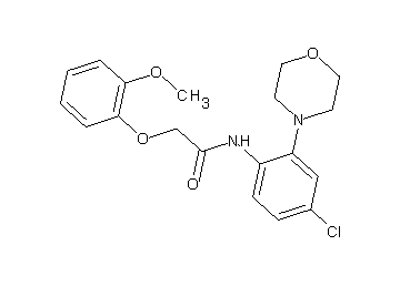 N-[4-chloro-2-(4-morpholinyl)phenyl]-2-(2-methoxyphenoxy)acetamide