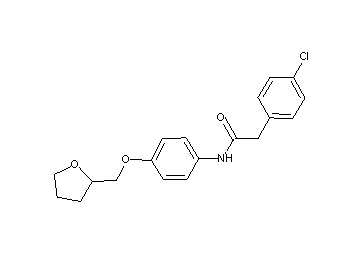 2-(4-chlorophenyl)-N-[4-(tetrahydro-2-furanylmethoxy)phenyl]acetamide